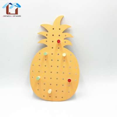 Home convenient decoration wall wood pegboard panel hook kit